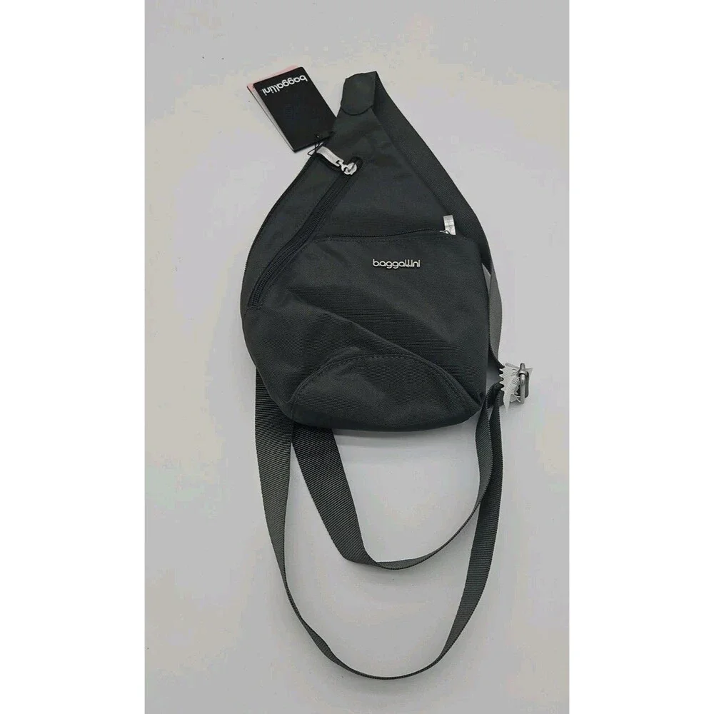 NWT BAGGALLINI Mini Sling Crossbody Charcoal/Slate, Purple Or Pink/Adjustable